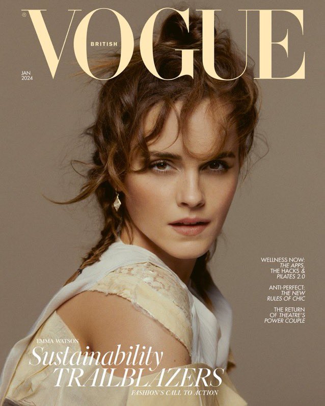 British Vogue magazine January 2024 Emma Watson YourCelebrityMagazines