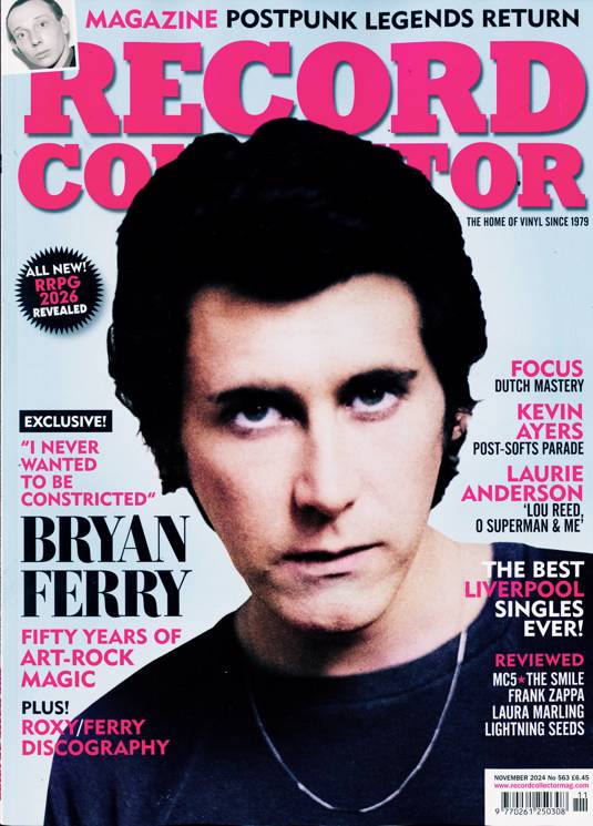 Record Collector Magazine November 2024 Bryan Ferry Roxy Music Exclusive