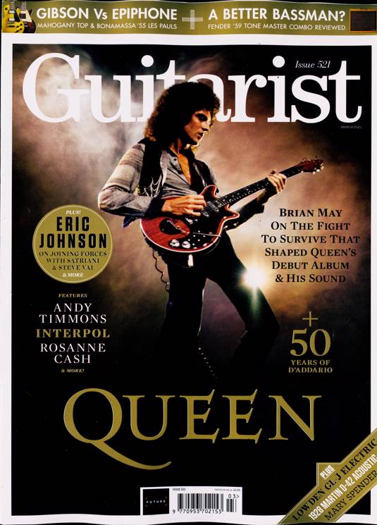 Guitarist Magazine (UK) - March 2025 - Brian May - 50 Years Of Queen Freddie Mercury