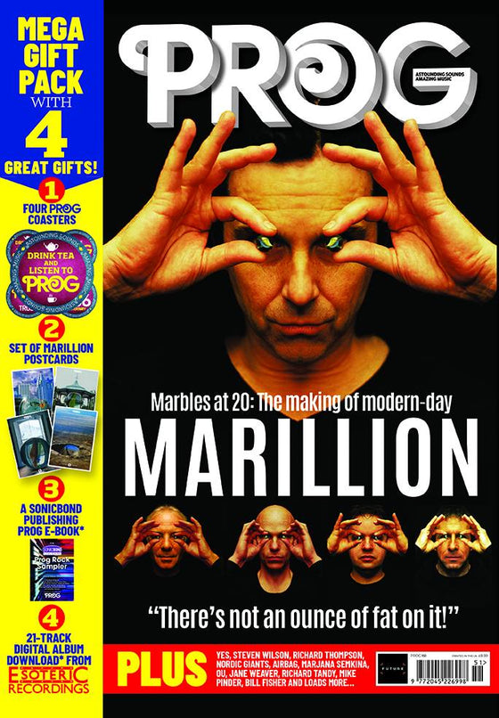 Prog Magazine Issue 151 Marillion - Marbles + 4 Marillion Postcards + 4 Coasters