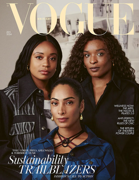 British Vogue magazine January 2024 Tolu Coker Priya Ahluwalia Emma Watson