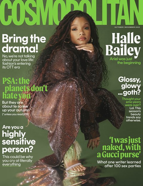 HALLE BAILEY October/November 2023 UK Cosmopolitan magazine