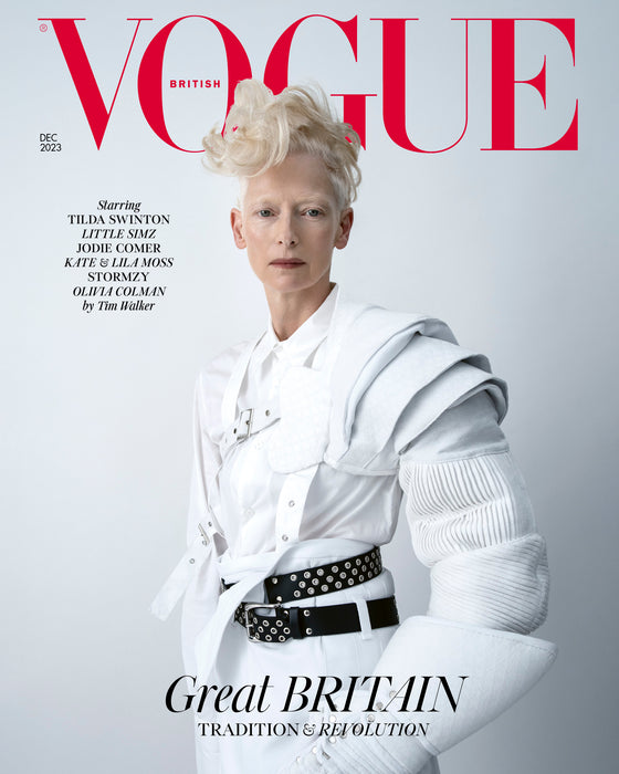 BRITISH Vogue Magazine December 2023: TILDA SWINTON Collectors Cover