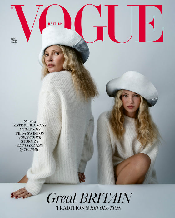 BRITISH Vogue Magazine December 2023: KATE MOSS & LOTTIE Collectors Cover