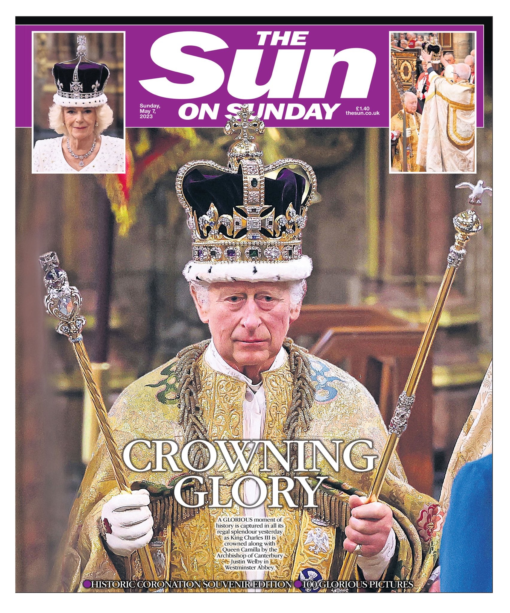 The Sun on Sunday Newspaper 7th May 2023 The Coronation Of King Ch  YourCelebrityMagazines