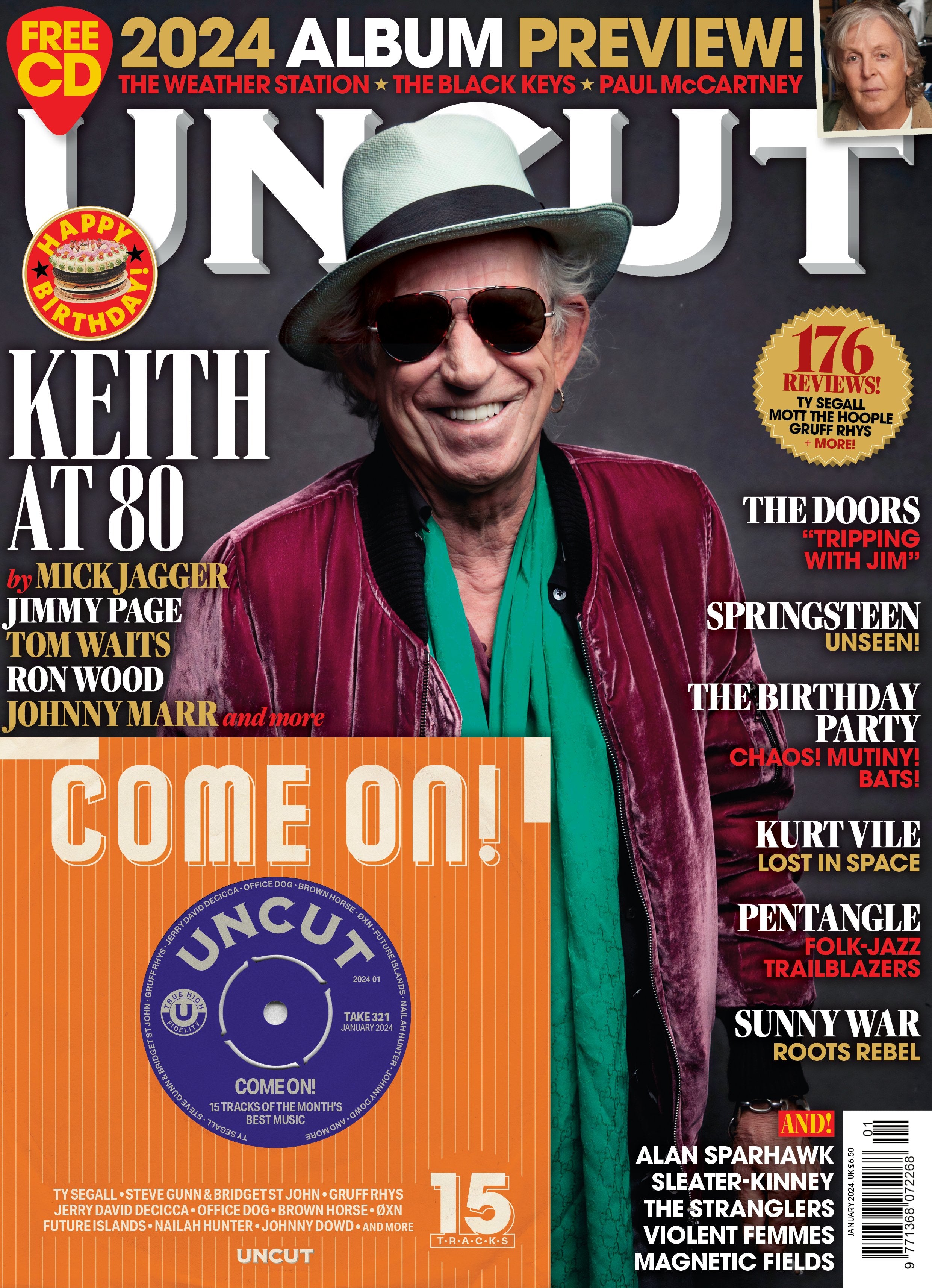 Uncut Magazine January 2024 KEITH RICHARDS The Rolling Stones & Free