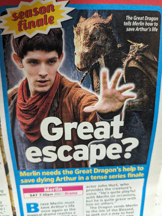 SUN TV MAG 13-Dec-2008 COLIN MORGAN Merlin John Hurt