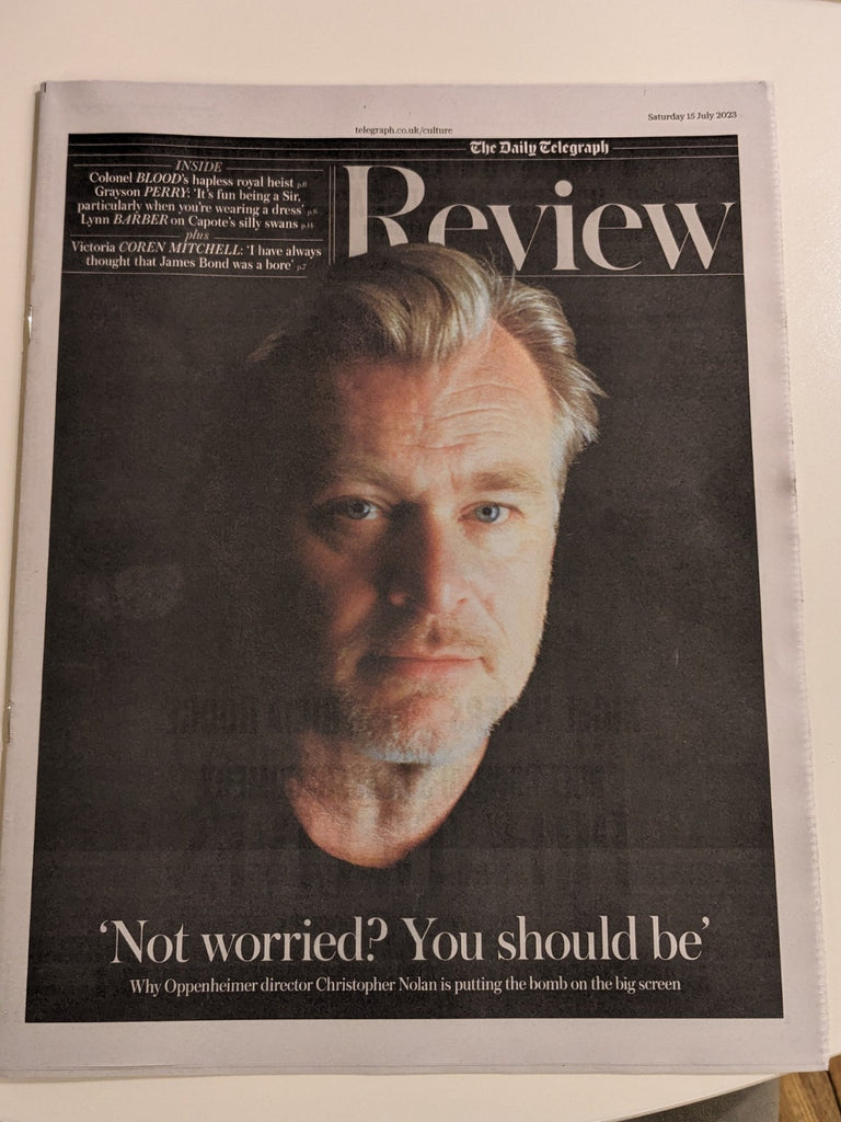 TELEGRAPH REVIEW 15/07/2023 CHRISTOPHER NOLAN Oppenheimer Cillian Murphy