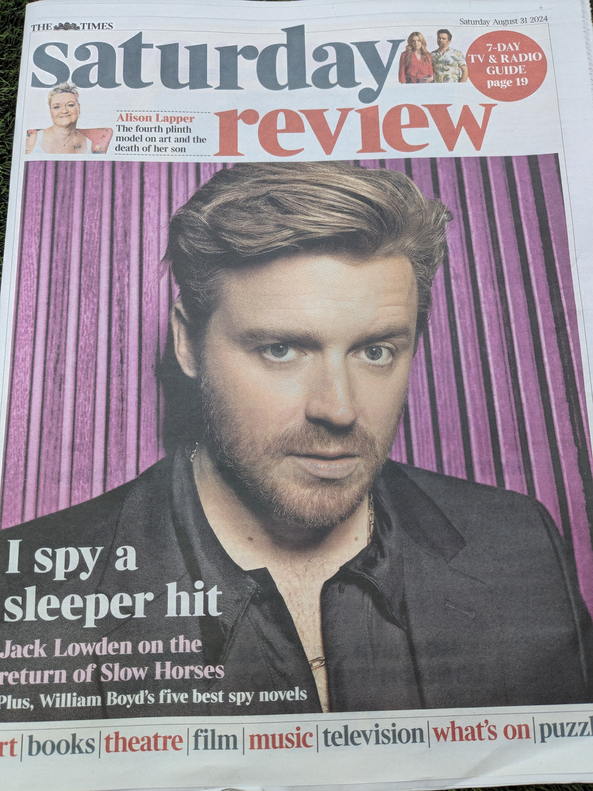 TIMES REVIEW 01/09/2024 Jack Lowden Slow Horses