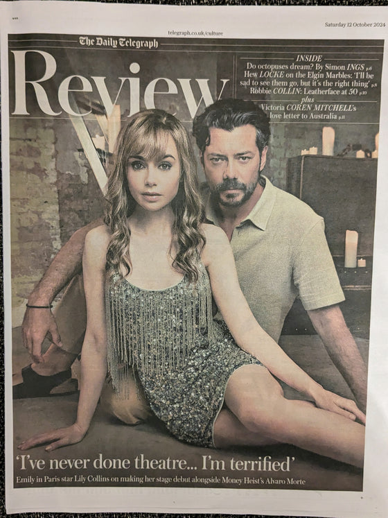 TELEGRAPH REVIEW 12-10-2024 Lily Collins & Álvaro Morte