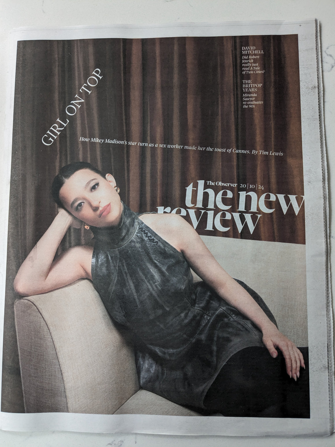 OBSERVER NEW REVIEW 20/10/2024 MIKEY MADDISON Sebastian Stan Kylie Minogue