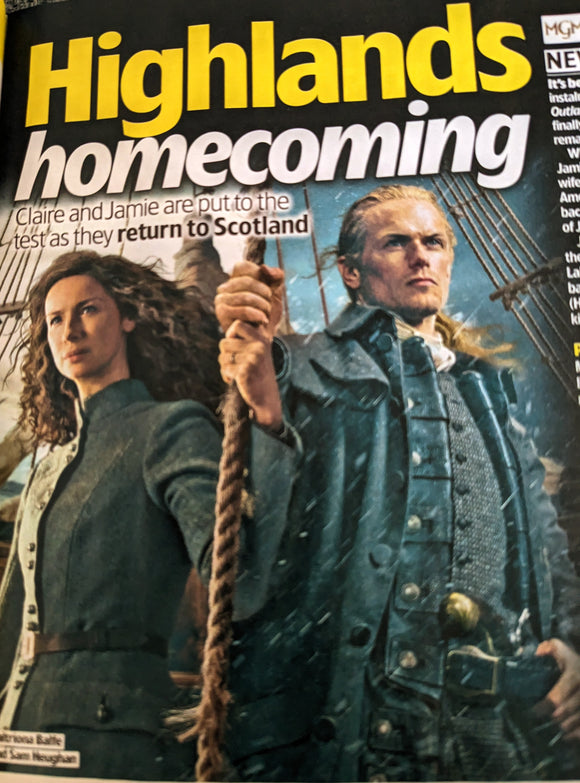 Tv & Satellite Magazine 23-November 2024 Sam Heughan Outlander Caitriona Balfe