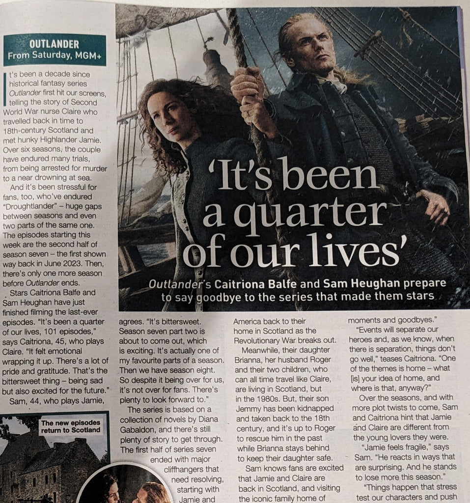 Love TV Mag Nov 2024: SAM HEUGHAN Outlander Caitriona Balfe