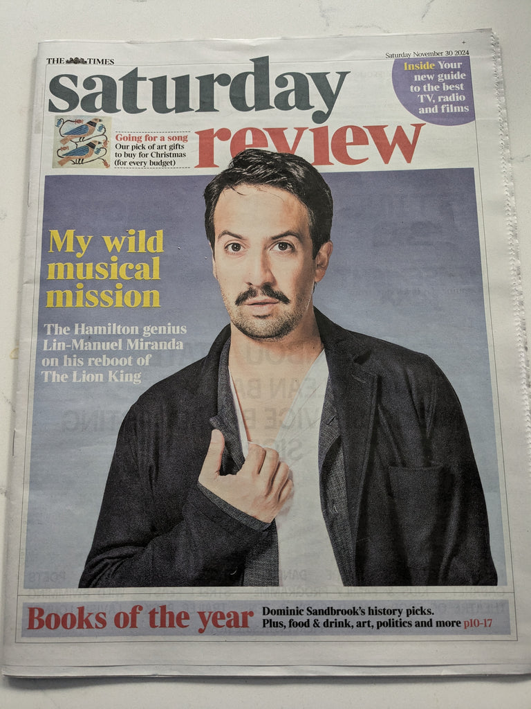 Times Saturday Review Lin-Manuel Miranda 30/11/24