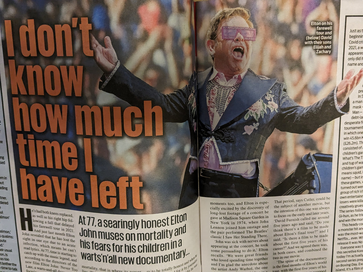 MAIL WEEKEND Mag 07/12/2024 Elton John Never Too Late