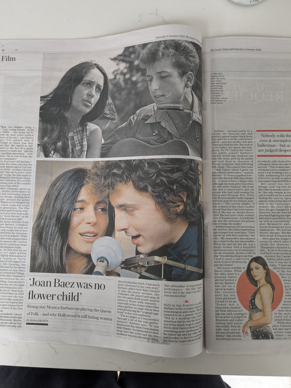 Telegraph Review 4-January 2025 Monica Barbaro on Timothee Chalamet James McArdle