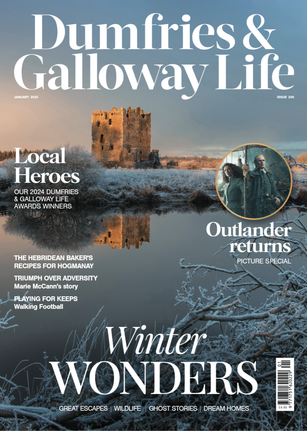 DUMFRIES & GALLOWAY LIFE January 2025 Outlander Sam Heughan Caitriona Balfe