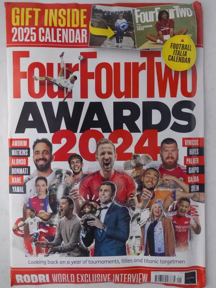 442 Four Four Two magazine Jan 2025 Special Awards issue! + 2025 Italia Calendar