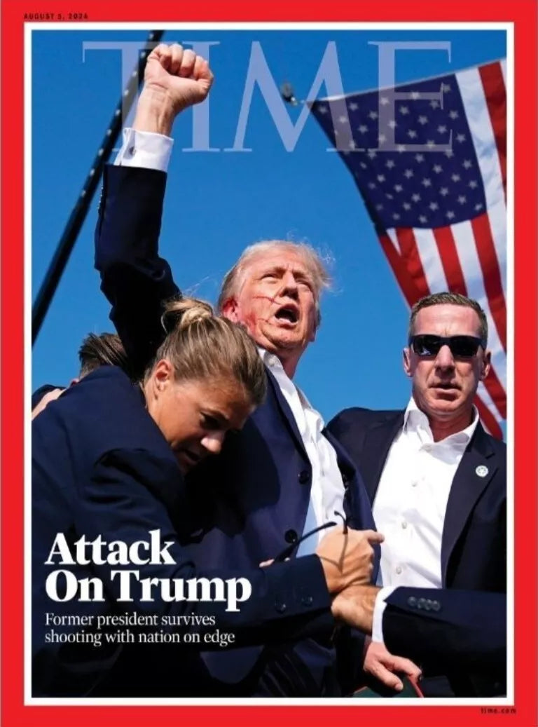 ATTACK ON DONALD TRUMP - TIME MAGAZINE - AUGUST 5, 2024 - BRAND NEW - In Stock!