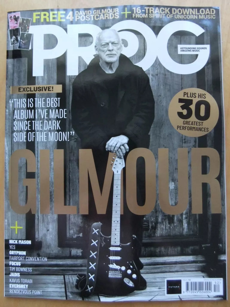 Prog Magazine Issue 152 Gilmour + 4 Dave Gilmour/Pink Floyd Postcards