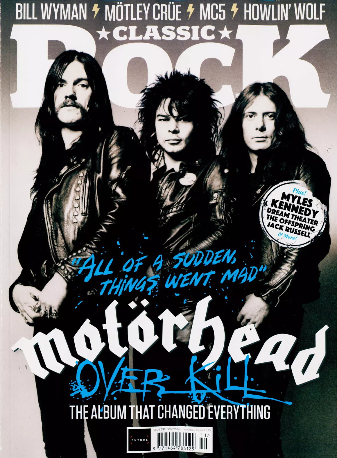 Classic Rock Magazine November 2024 Motorhead Lemmy Over Kill