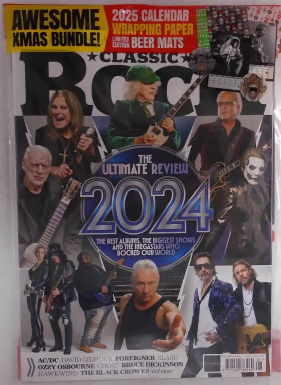 Classic Rock Magazine #335 Ghost Hawkwind Dave Gilmour & 2025 Calendar & Gifts