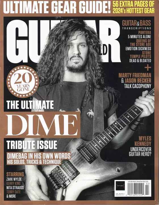 GUITAR WORLD MAGAZINE FEB 2025 | DIMEBAG DARRELL | 20 YEARS GONE