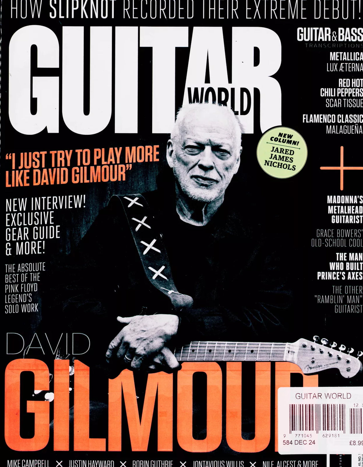 GUITAR WORLD MAGAZINE 584 DEC 24 DAVE GILMOUR Pink Floyd