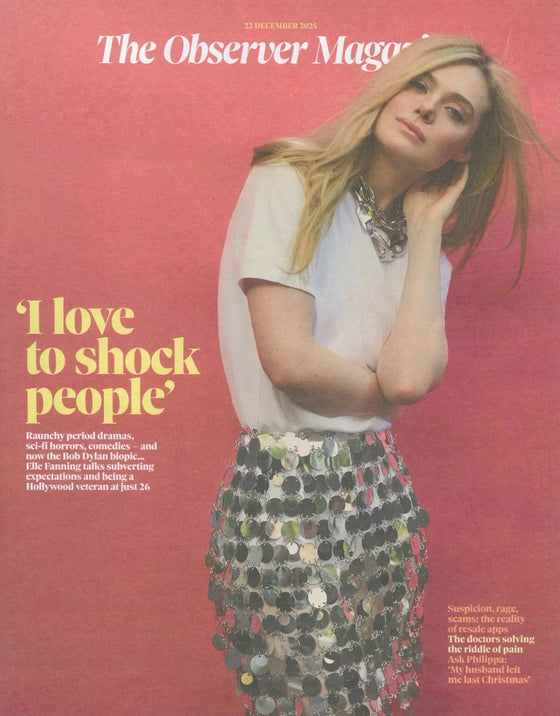 Observer Magazine 22-December 2024 Elle Fanning Bob Dylan biopic