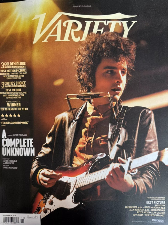 TIMOTHEE CHALAMET - VARIETY MAG - DECEMBER, 2024 - NEW