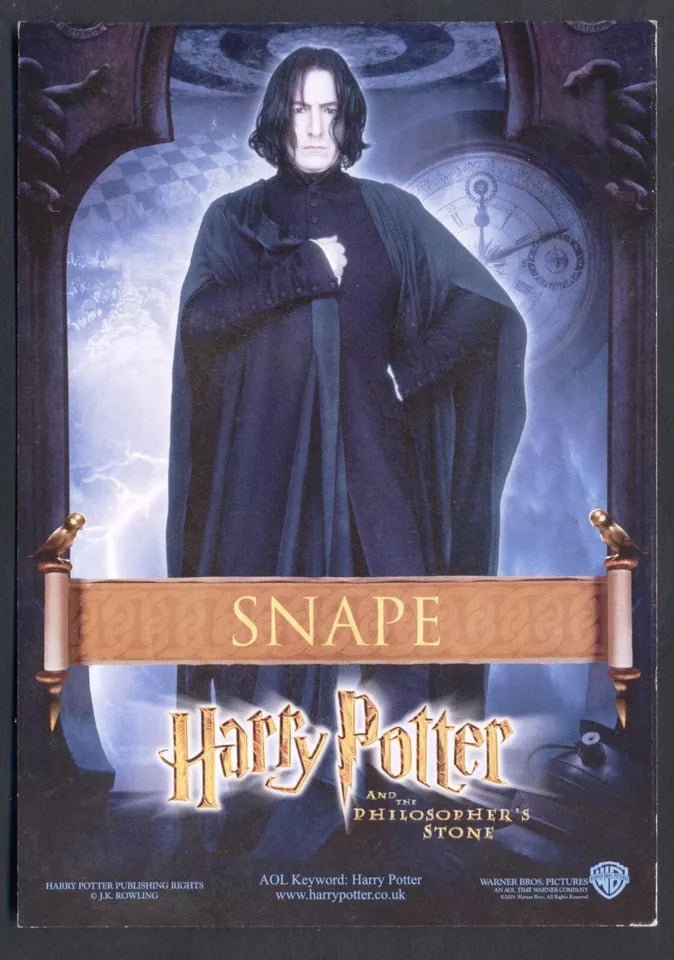 HARRY POTTER Promo Postcard - Snape - Alan Rickman