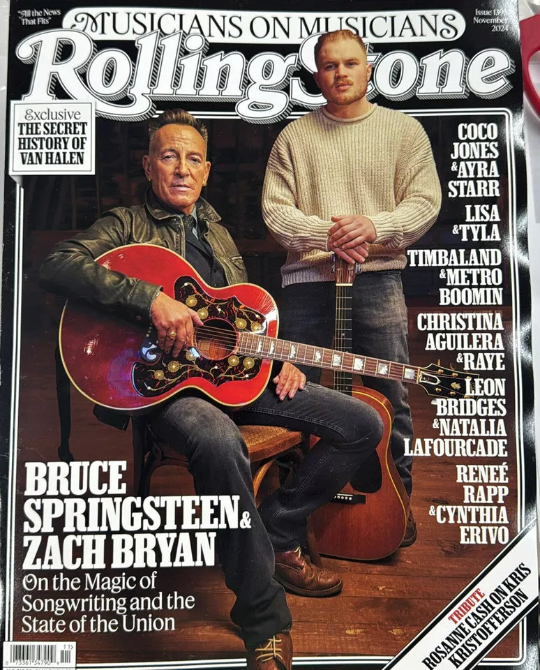 ROLLING STONE MAGAZINE - OCTOBER 2024- BRUCE SPRINGSTEEN & ZACH BRYAN- BRAND NEW