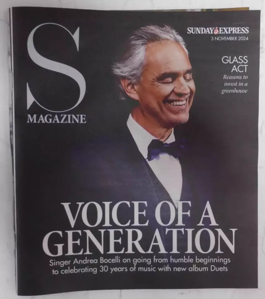 S Express magazine 3rd November 2024 Andrea Bocelli