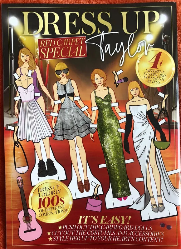 2024 TAYLOR SWIFT DRESS UP Special Edition 4 PUSH-OUT CARD DOLLS 30+ Outfits