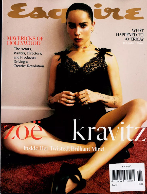 TOM SELLECK Zoe Kravitz USA ESQUIRE MAGAZINE - SEPT 2024 NEW