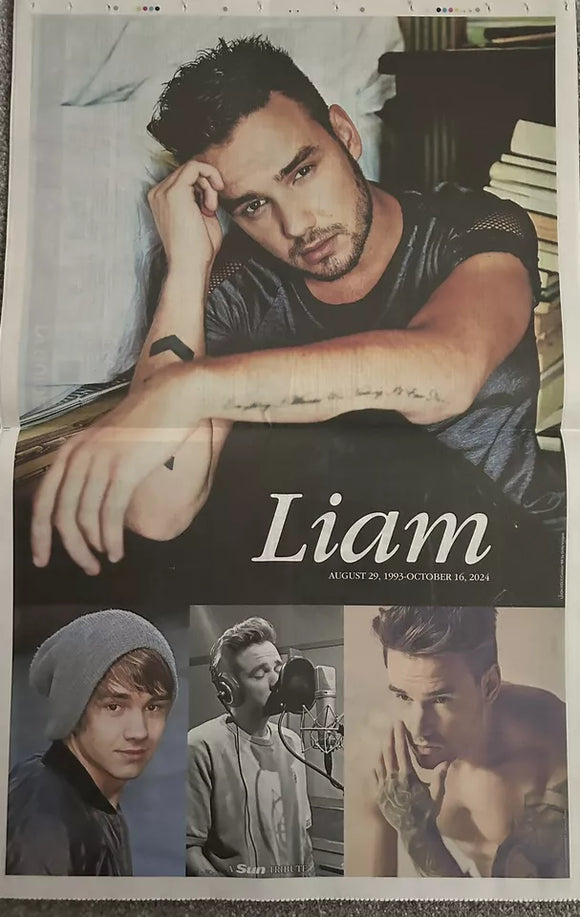 LIAM PAYNE One Direction Death - The Sun UK NEWSPAPER (18 Oct 2024)