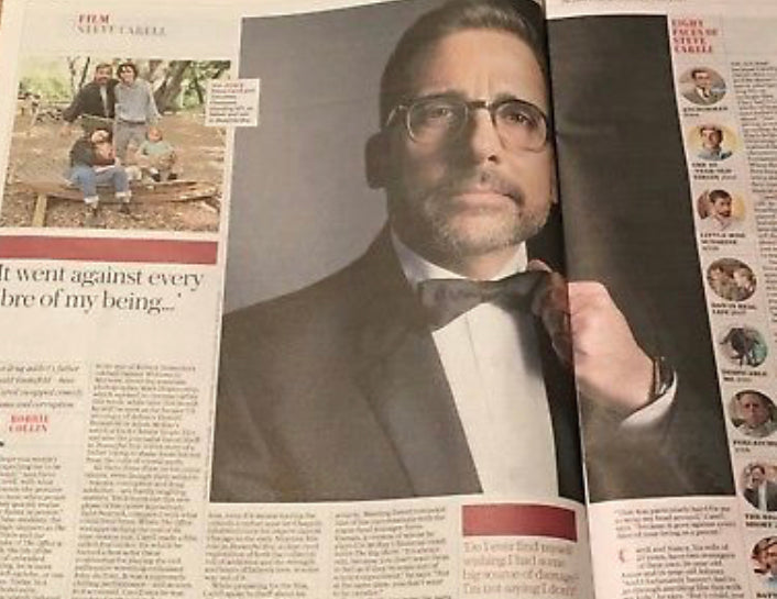 UK TELEGRAPH REVIEW Jan 2019: STEVE CARELL interview MAGGIE ROGERS chalamet