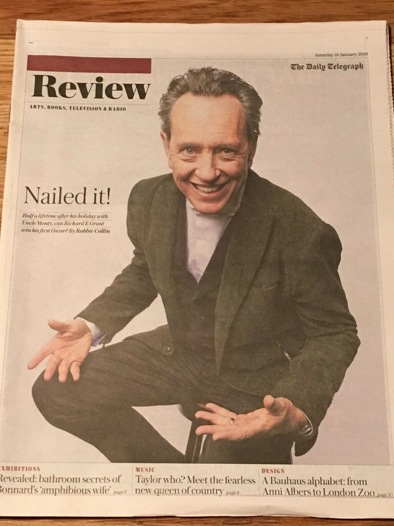 UK Telegraph Review Jan 19th 2019: RICHARD E GRANT Pierre Bonnard MAREN MORRIS