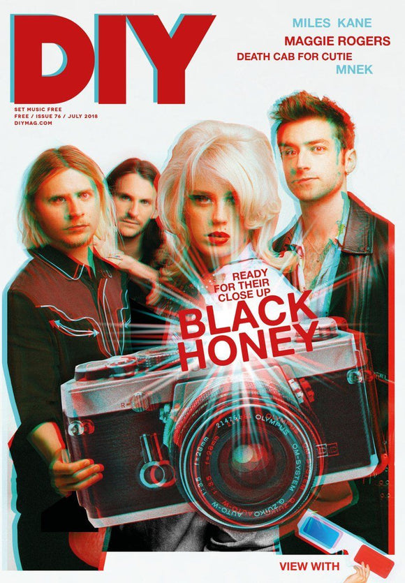 UK DIY MAGAZINE JULY 2018: BLACK HONEY Miles Kane DEATH CAB FOR CUTIE MNEK