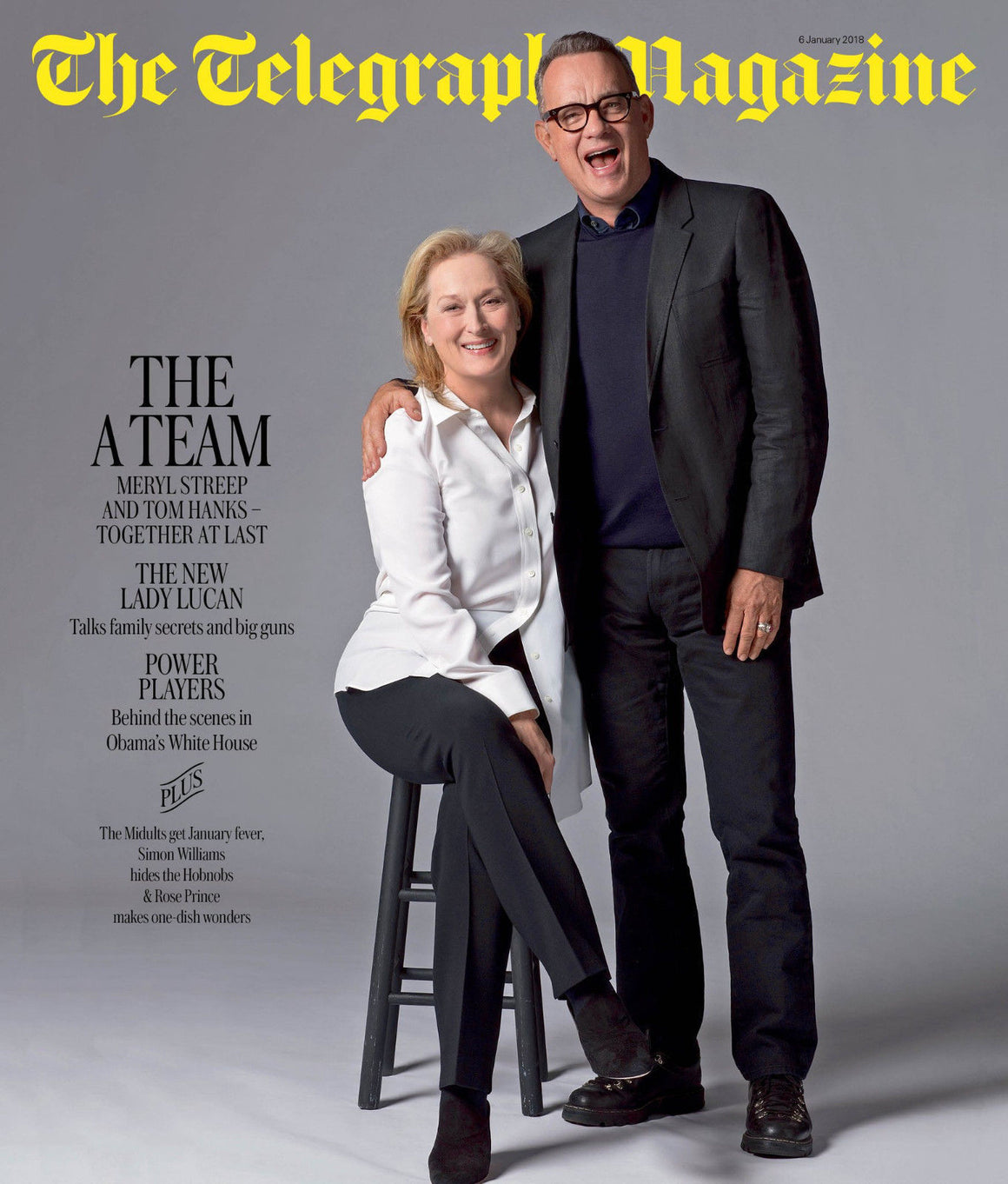 TELEGRAPH Magazine 6 January 2018 Meryl Streep & Tom Hanks - The New Lady Lucan