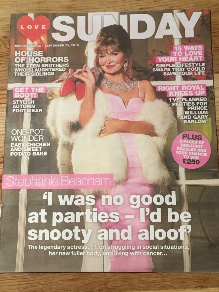 New UK Stephanie Beacham Love Sunday Magazine Cover September 2018