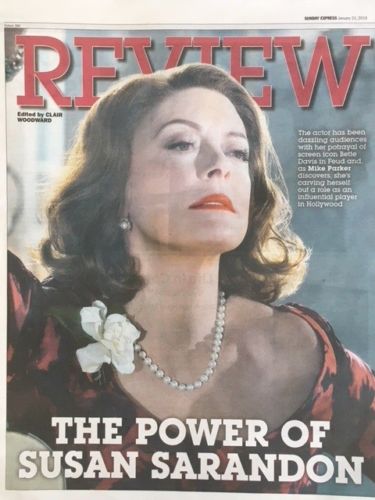 UK Express Review January 2018 SUSAN SARANDON interview JOAN CRAWFORD