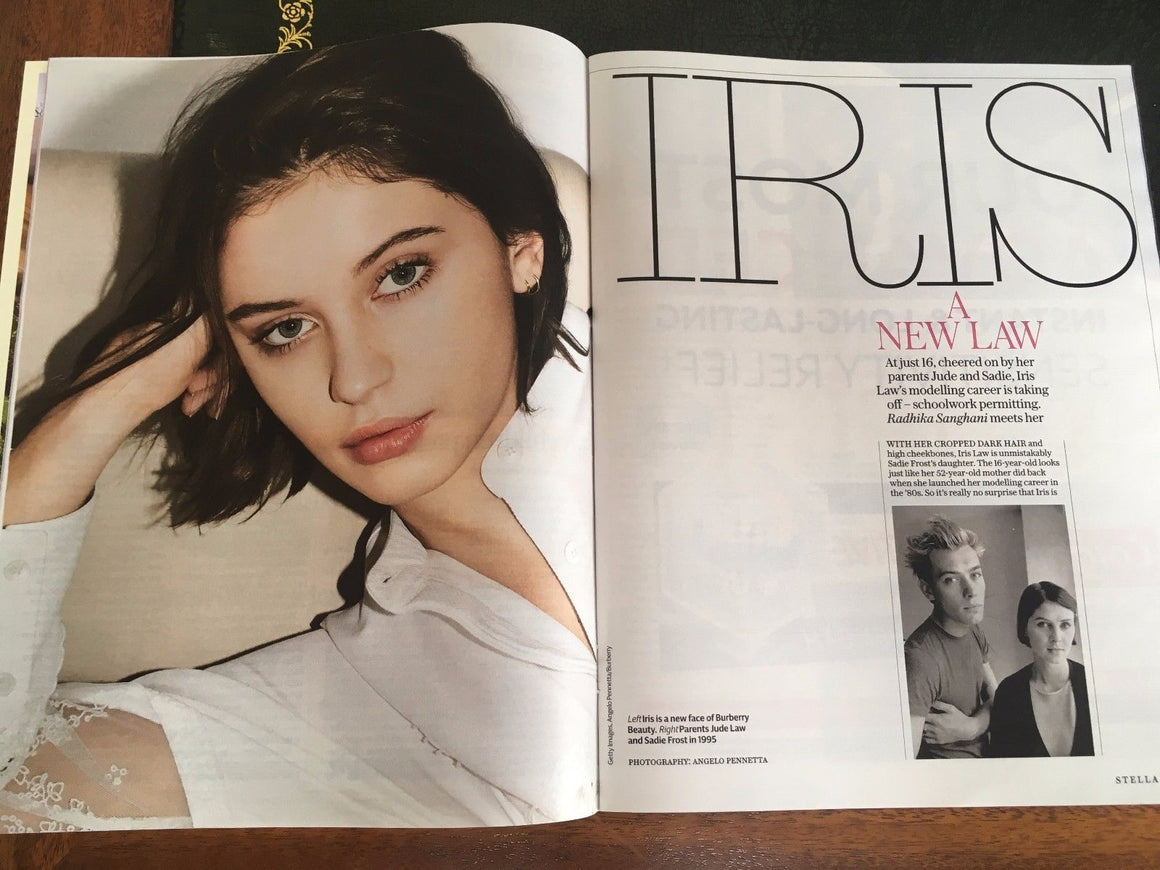 UK Stella magazine 6th August 2017 Iris Law on Jude & Sadie Frost