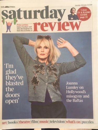 UK Times Review Supplement FEBRUARY 2018: JOANNA LUMLEY COVER INTERVIEW