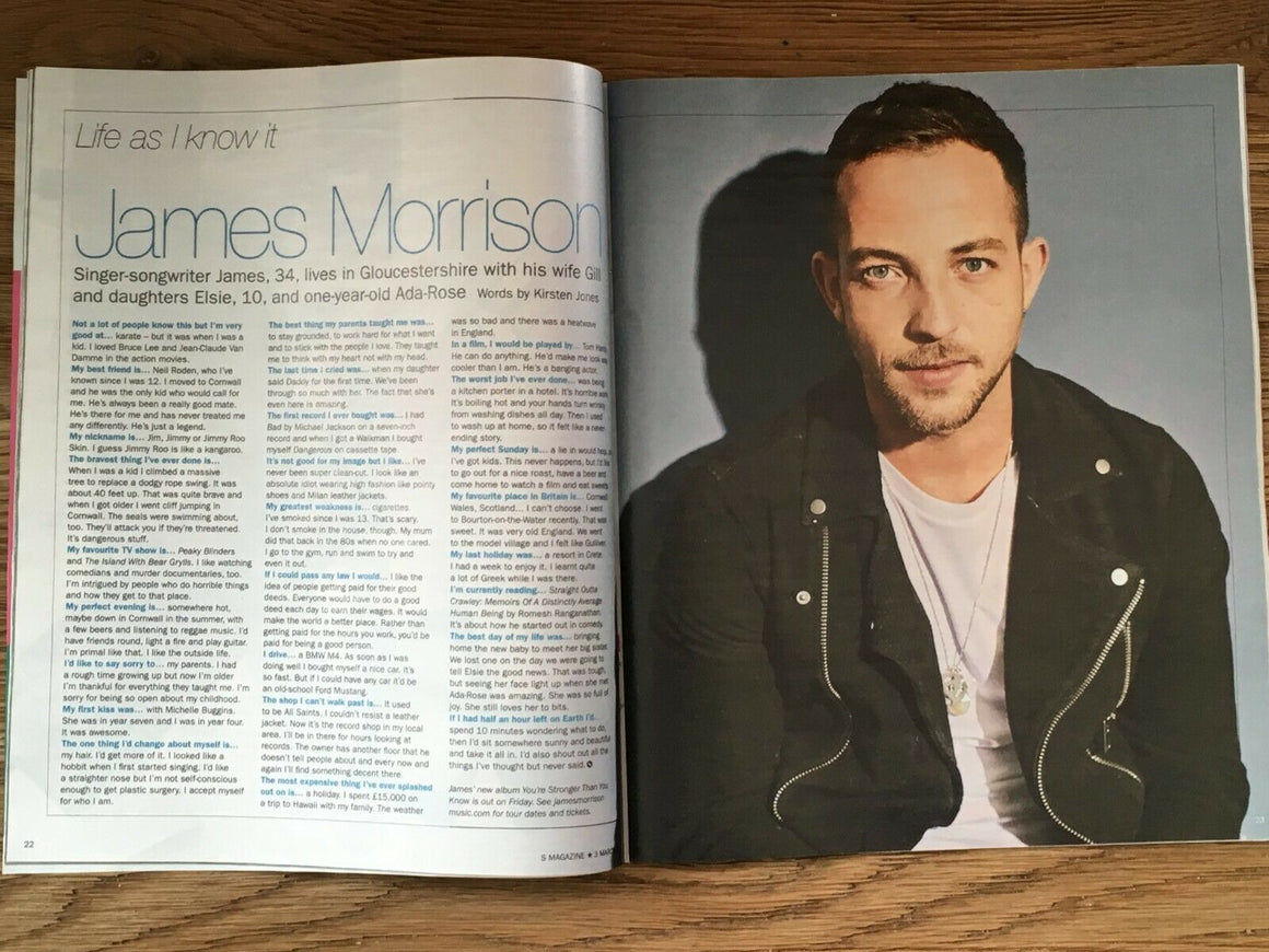 UK S EXPRESS 03/2019: JAMES MORRISON Lorraine Bracco JAMES MARTIN AJ Odudu