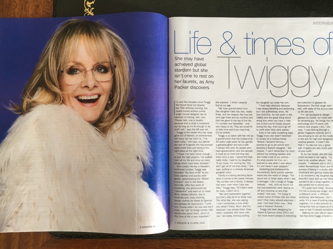 UK S Magazine April 2018 TWIGGY Jacquie Beltrao LISA STANSFIELD