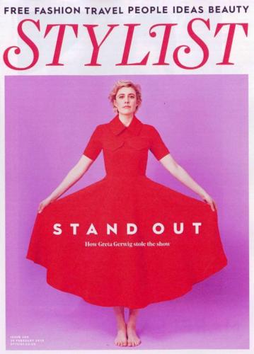 UK Stylist Magazine February 2018 Ladybird GRETA GERWIG COVER INTERVIEW