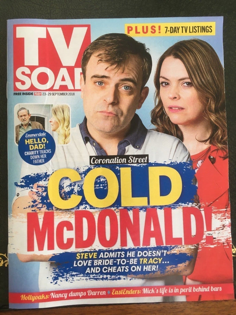 TV Soap Magazine 23 Sept 2018: KATE FORD Ryan Clayton Natalie J Robbs