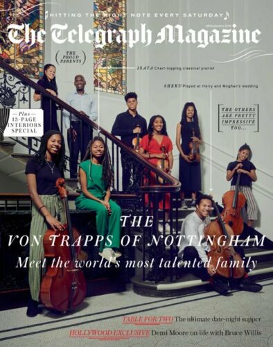 UK TELEGRAPH Magazine September 2019: SHEKU KANNEH-MASON Demi Moore ISATA