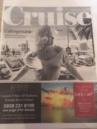 UK Telegraph Cruise Supplement 20 January 2018 - DIANA DORS COVER